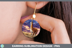 GorgeousFarm Sunset Round Earrings design.