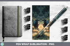 GorgeousFarm Sunset Pen Wrap design.