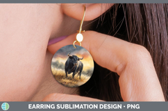 GorgeousFarm Sunset Round Earrings design.