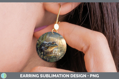 GorgeousFarm Sunset Round Earrings design.