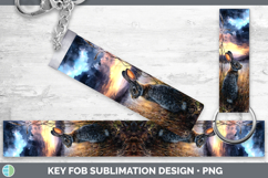 GorgeousFarm Sunset Key Fob design.