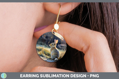 GorgeousFarm Sunset Round Earrings design.