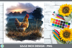 GorgeousFarm Sunset Paper Backgrounds design.