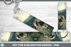 GorgeousFarm Sunset Key Fob design.