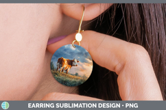 GorgeousFarm Sunset Round Earrings design.