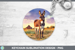 GorgeousFarm Sunset Keychain design.