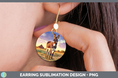 GorgeousFarm Sunset Round Earrings design.