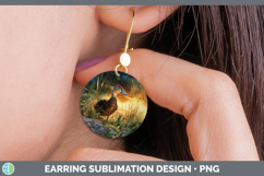 GorgeousFarm Sunset Round Earrings design.