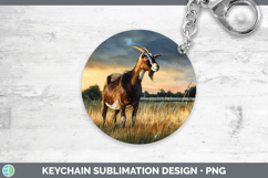 GorgeousFarm Sunset Keychain design.
