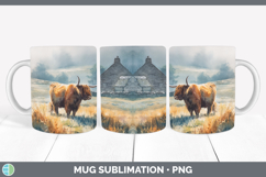 GorgeousFarm Sunset Mug Wrap design.