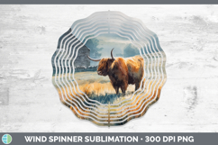 GorgeousFarm Sunset Wind Spinner design.