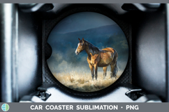 GorgeousFarm Sunset Car Coaster design.