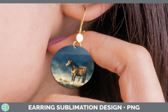 GorgeousFarm Sunset Round Earrings design.