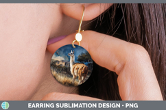 GorgeousFarm Sunset Round Earrings design.