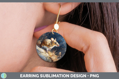 GorgeousFarm Sunset Round Earrings design.