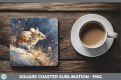 GorgeousFarm Sunset Square Coaster design.