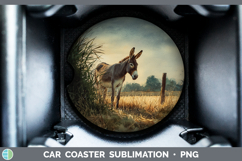 GorgeousFarm Sunset Car Coaster design.