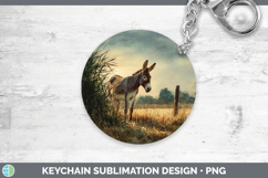 GorgeousFarm Sunset Keychain design.