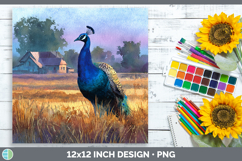 GorgeousFarm Sunset Paper Backgrounds design.