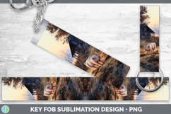 GorgeousFarm Sunset Key Fob design.