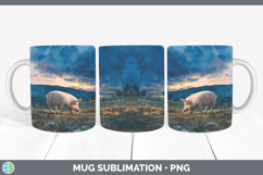 GorgeousFarm Sunset Mug Wrap design.