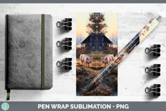 GorgeousFarm Sunset Pen Wrap design.