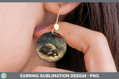 GorgeousFarm Sunset Round Earrings design.