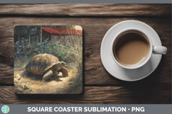 GorgeousFarm Sunset Square Coaster design.