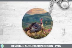 GorgeousFarm Sunset Keychain design.