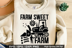Tractor SVG Design - Farm to table fresh food daily Product Image 3