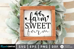 Farm Sweet Farm SVG, Farmhouse Sign Design Product Image 1