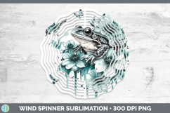 GorgeousFarm Teal Drips Wind Spinner design.