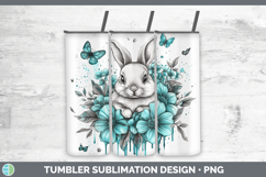 GorgeousFarm Teal Drips Tumbler design.