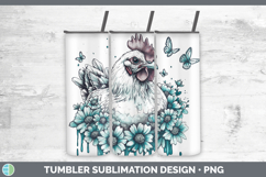 GorgeousFarm Teal Drips Tumbler design.