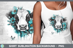 GorgeousFarm Teal Drips Shirt design.