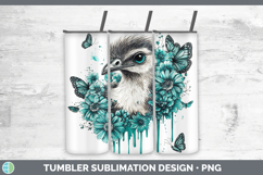 GorgeousFarm Teal Drips Tumbler design.