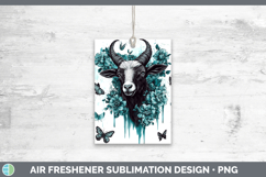 GorgeousFarm Teal Drips Air Freshener design.