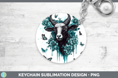 GorgeousFarm Teal Drips Keychain design.