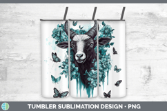 GorgeousFarm Teal Drips Tumbler design.