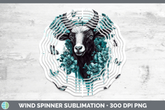 GorgeousFarm Teal Drips Wind Spinner design.