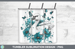 GorgeousFarm Teal Drips Tumbler design.