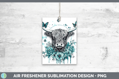 GorgeousFarm Teal Drips Air Freshener design.