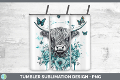 GorgeousFarm Teal Drips Tumbler design.