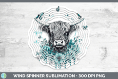 GorgeousFarm Teal Drips Wind Spinner design.