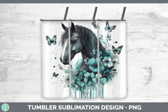 GorgeousFarm Teal Drips Tumbler design.