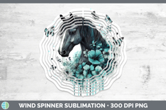 GorgeousFarm Teal Drips Wind Spinner design.