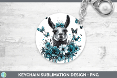 GorgeousFarm Teal Drips Keychain design.