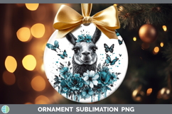 GorgeousFarm Teal Drips Ornament design.