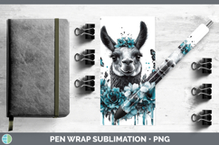 GorgeousFarm Teal Drips Pen Wrap design.