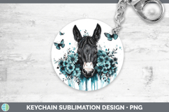 GorgeousFarm Teal Drips Keychain design.
